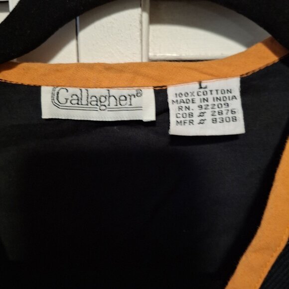 Vintage Gallagher Halloween Embroidered Vest L Festival Grandma Cottage - Picture 5 of 8